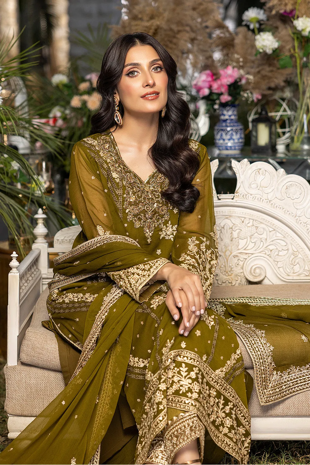Eden Glow | Azure Luxe Embroidered 3pcs Collections 2023