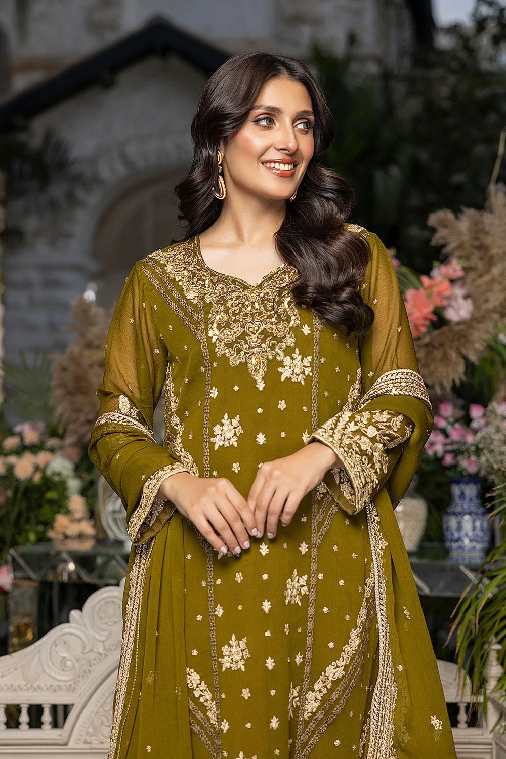 Eden Glow | Azure Luxe Embroidered 3pcs Collections 2023