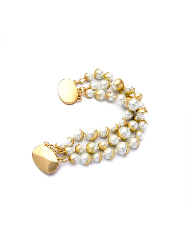 Elegant Glass Pearl Bracelet