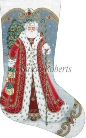 Elegant Santa Christmas Stocking