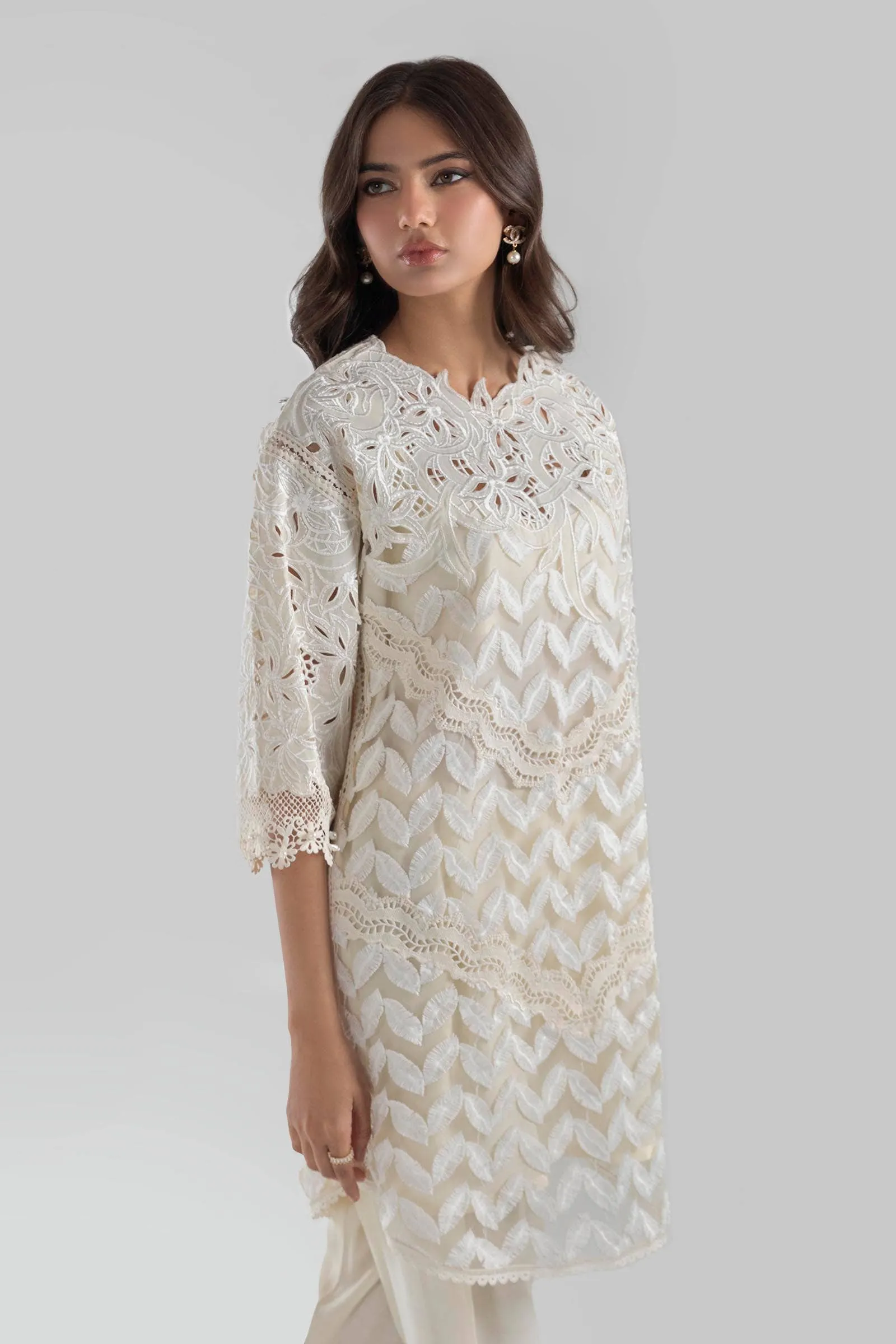 Elegant Woven Embroidered Jacquard Luxury Pret Pakistani Salwar Suit
