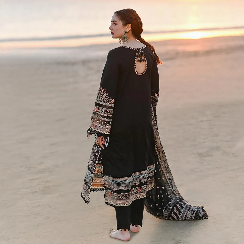 Embroidered Kameez and Trouser Pakistani Black Dress
