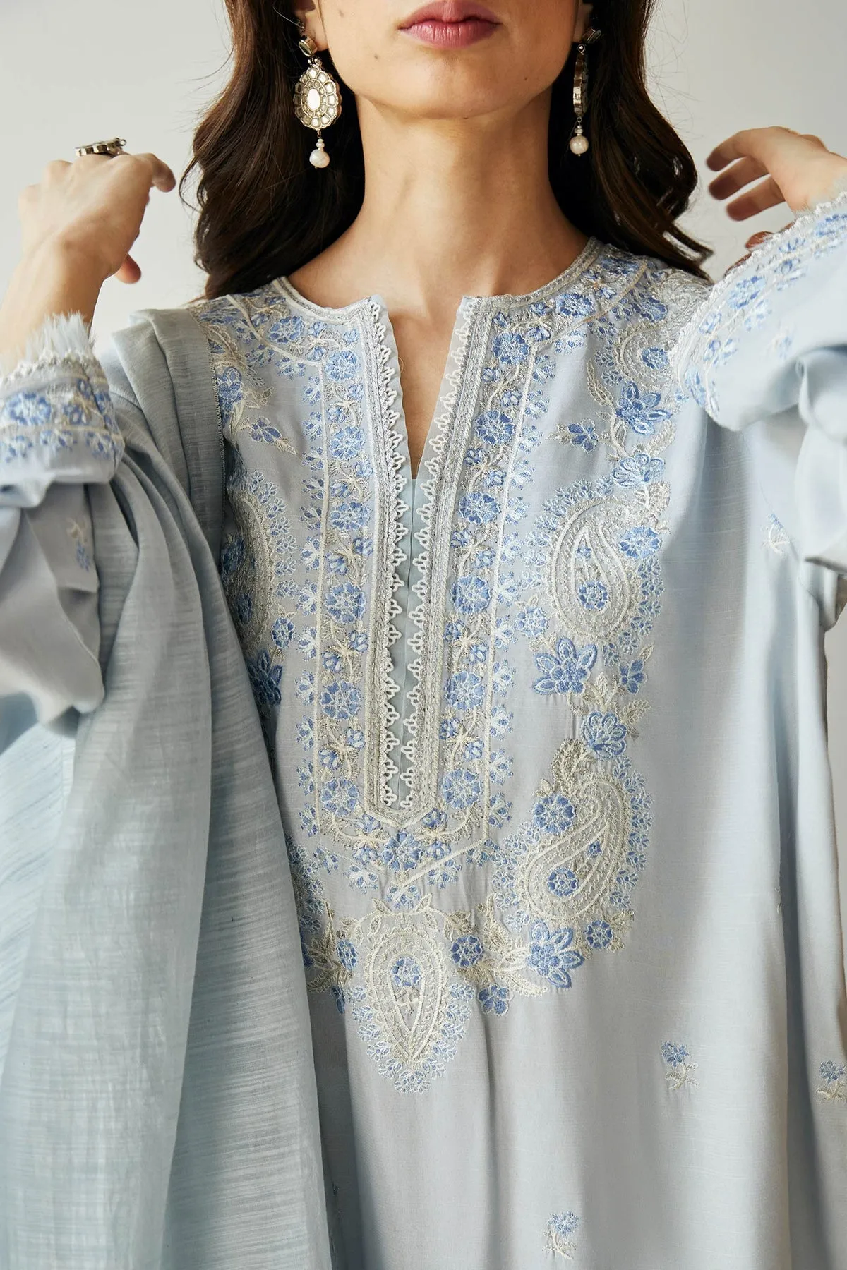 Embroidered Pakistani Salwar Kameez Suit with Dupatta