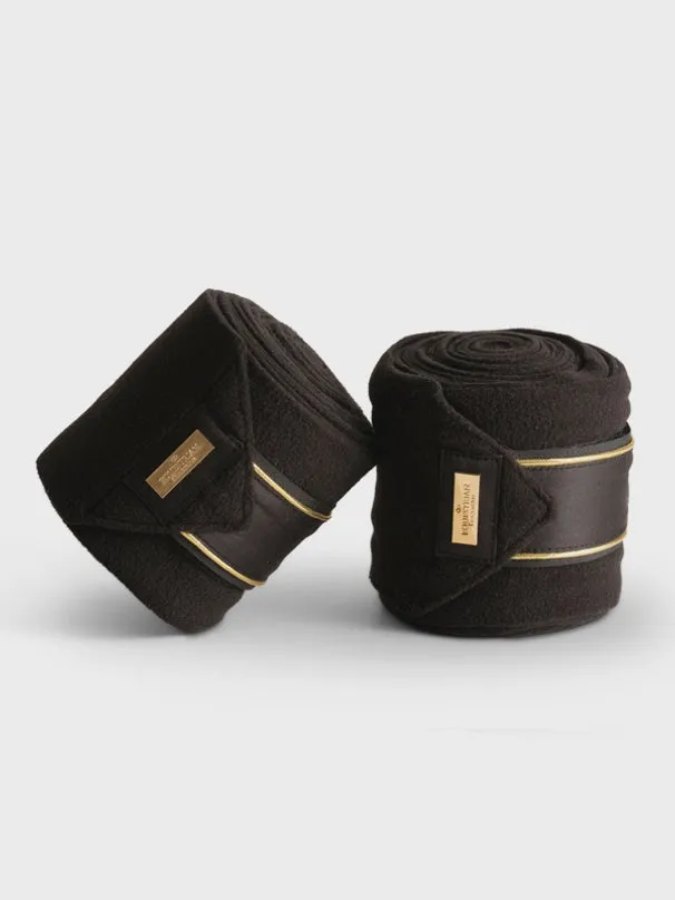 Equestrian Stockholm Polo Bandages Black Gold