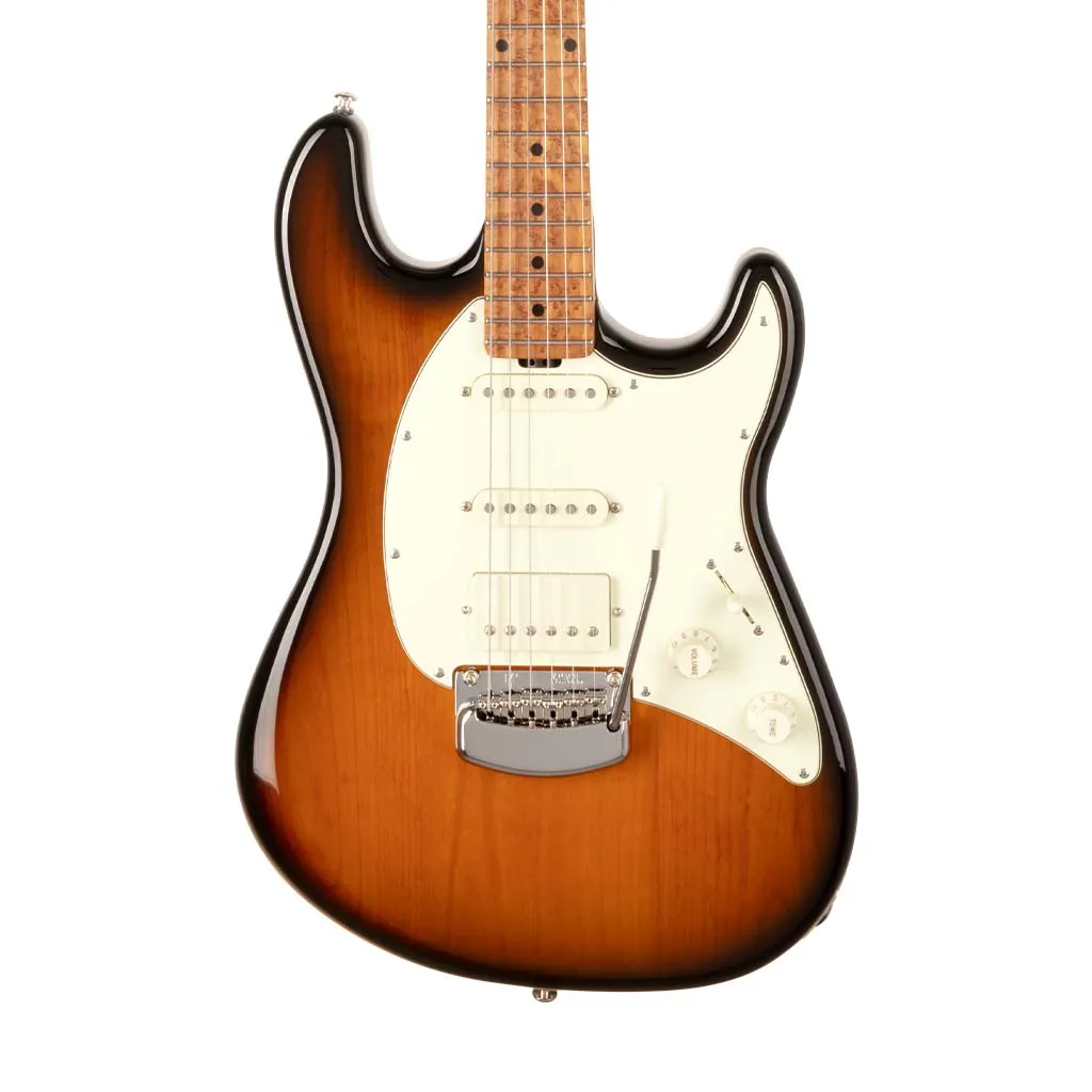 Ernie Ball Music Man Cutlass RS HSS Electric Guitar, Maple FB, Vintage Tobacco