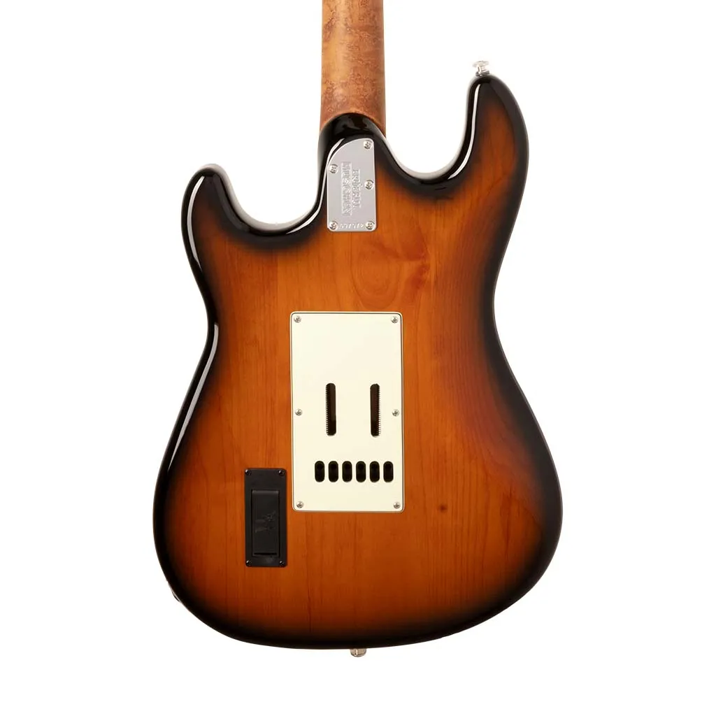Ernie Ball Music Man Cutlass RS HSS Electric Guitar, Maple FB, Vintage Tobacco