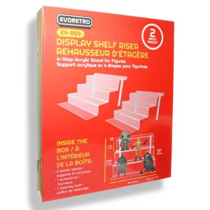 EVORETRO 2-Pack Acrylic Display Stand Risers for Pops and Action Figures
