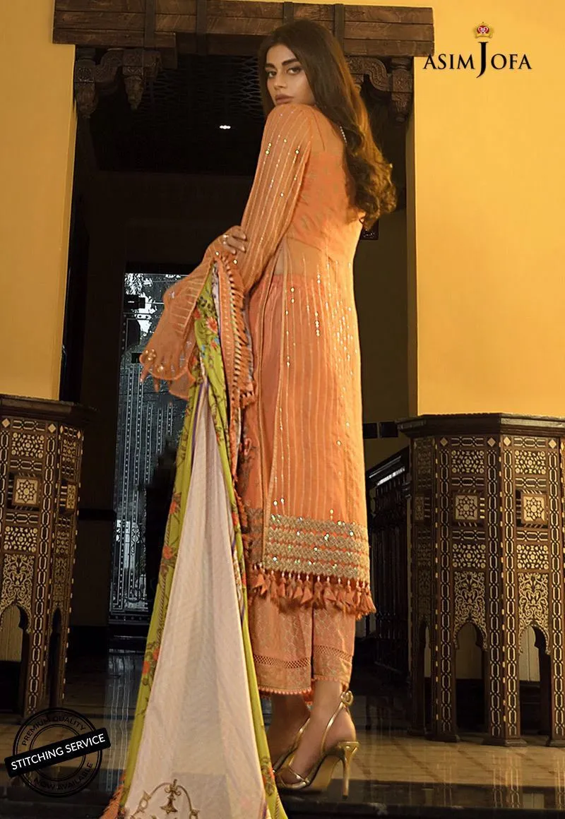 Fancy Eid Lawn Dress with Embroidery #M0084