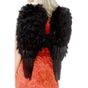 Feather Angel Wings, Black