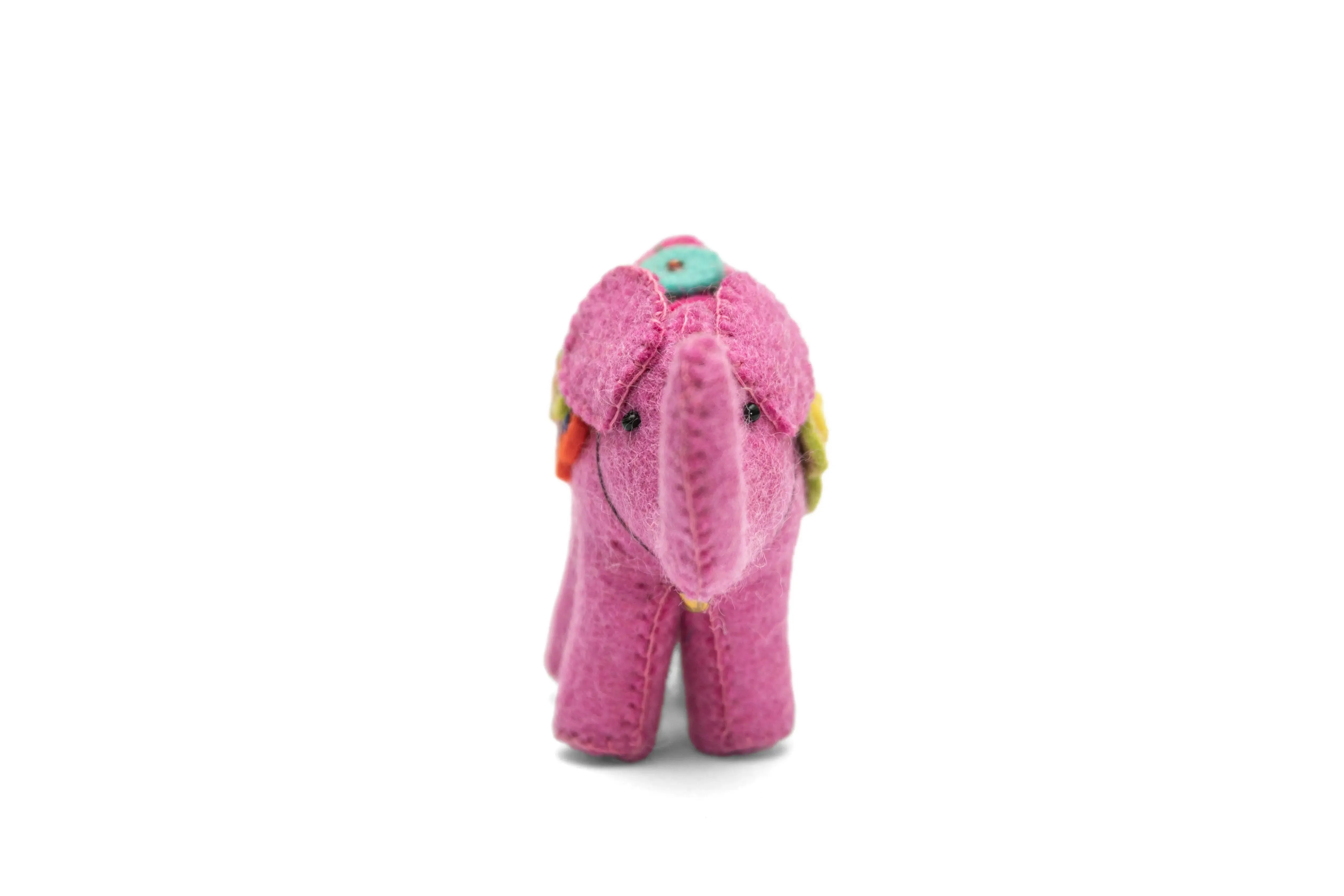 Felt Pink Elephant Toys for Imaginative Play - 2 pairs
