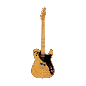 Fender 2021 MIJ Ltd Collection F Hole Telecaster Thinline Guitar w/Case, Vintage Natural