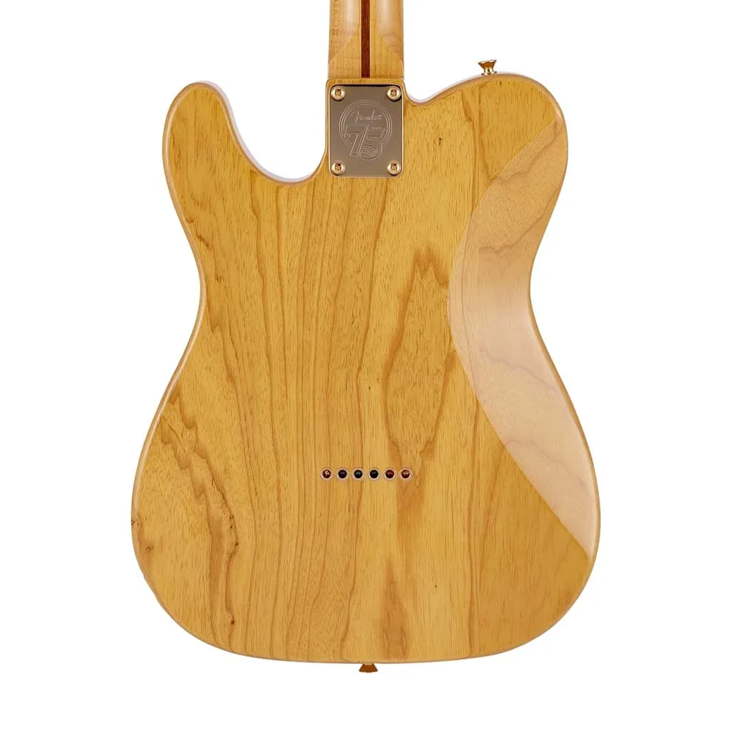 Fender 2021 MIJ Ltd Collection F Hole Telecaster Thinline Guitar w/Case, Vintage Natural