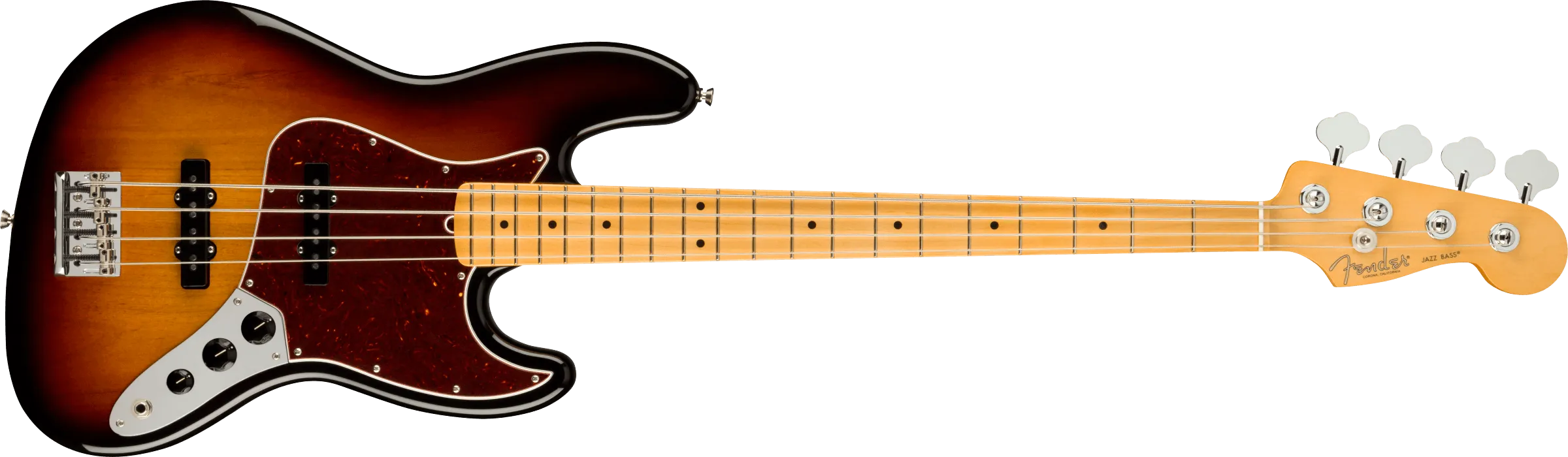 Fender American Professional II Jazz Bass®, Maple Fingerboard, 3-Color Sunburst