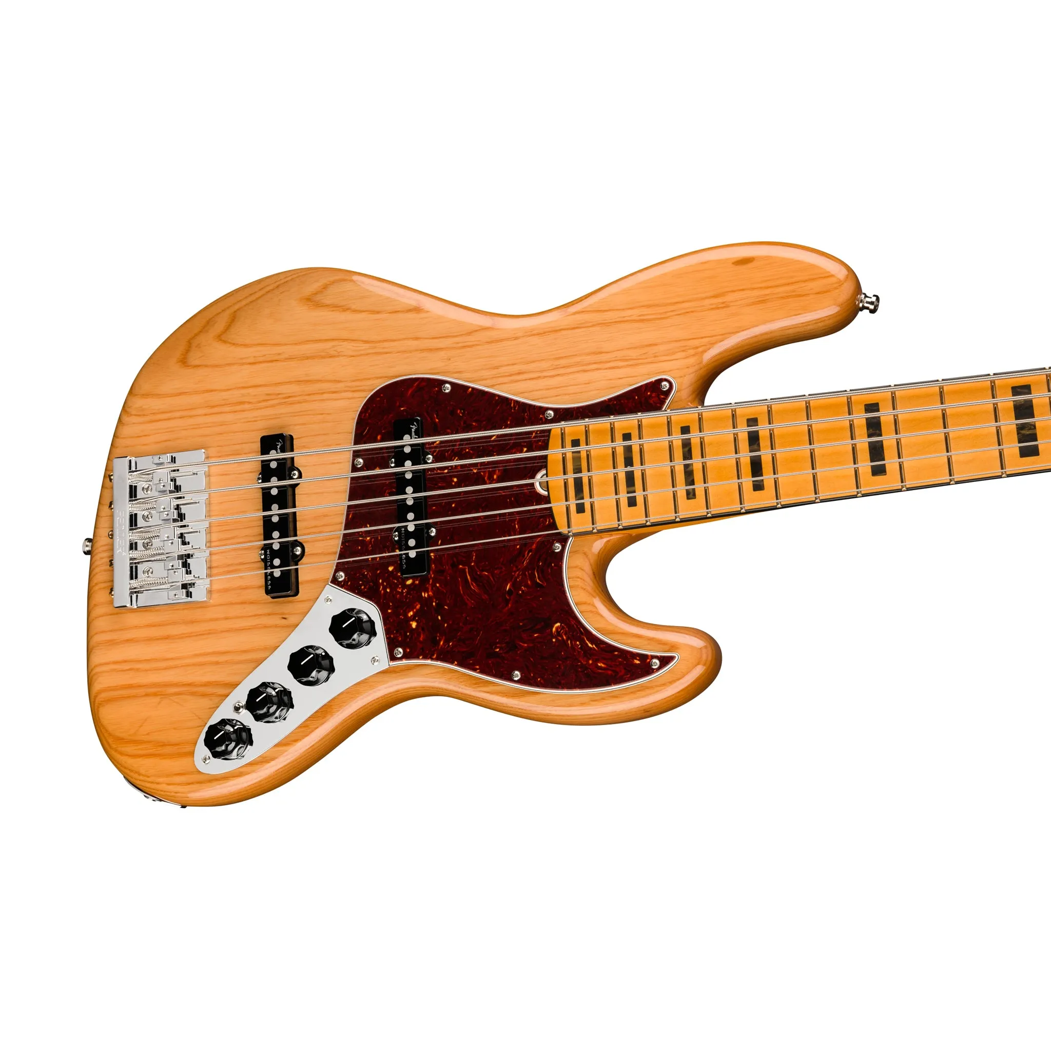 Fender American Ultra 5-String Jazz Bass Guitar, Maple FB, Aged Natural