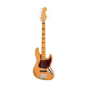 Fender American Ultra 5-String Jazz Bass Guitar, Maple FB, Aged Natural