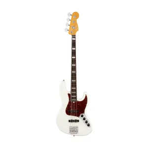 Fender American Ultra Jazz Bass Guitar, RW FB, Arctic Pearl