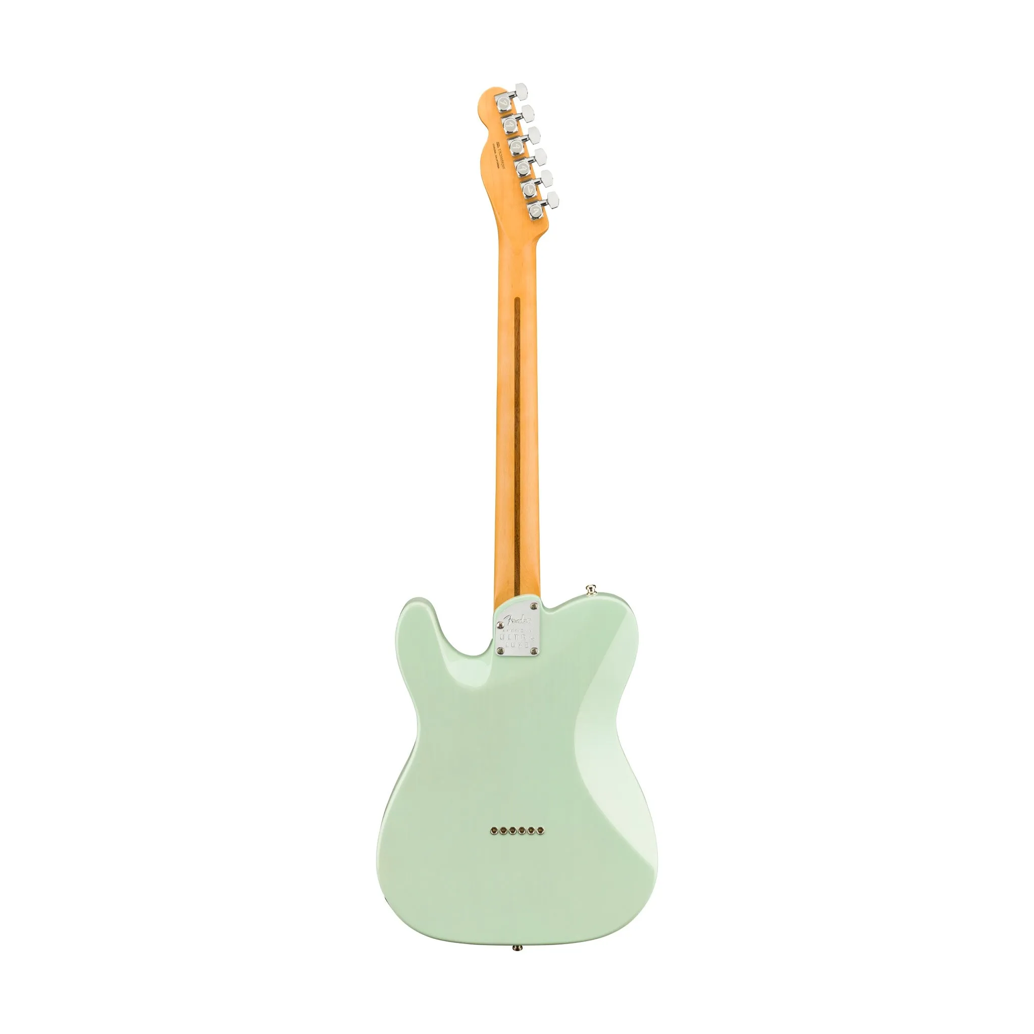 Fender American Ultra Luxe Telecaster Electric Guitar, RW FB, Transparent Surf Green