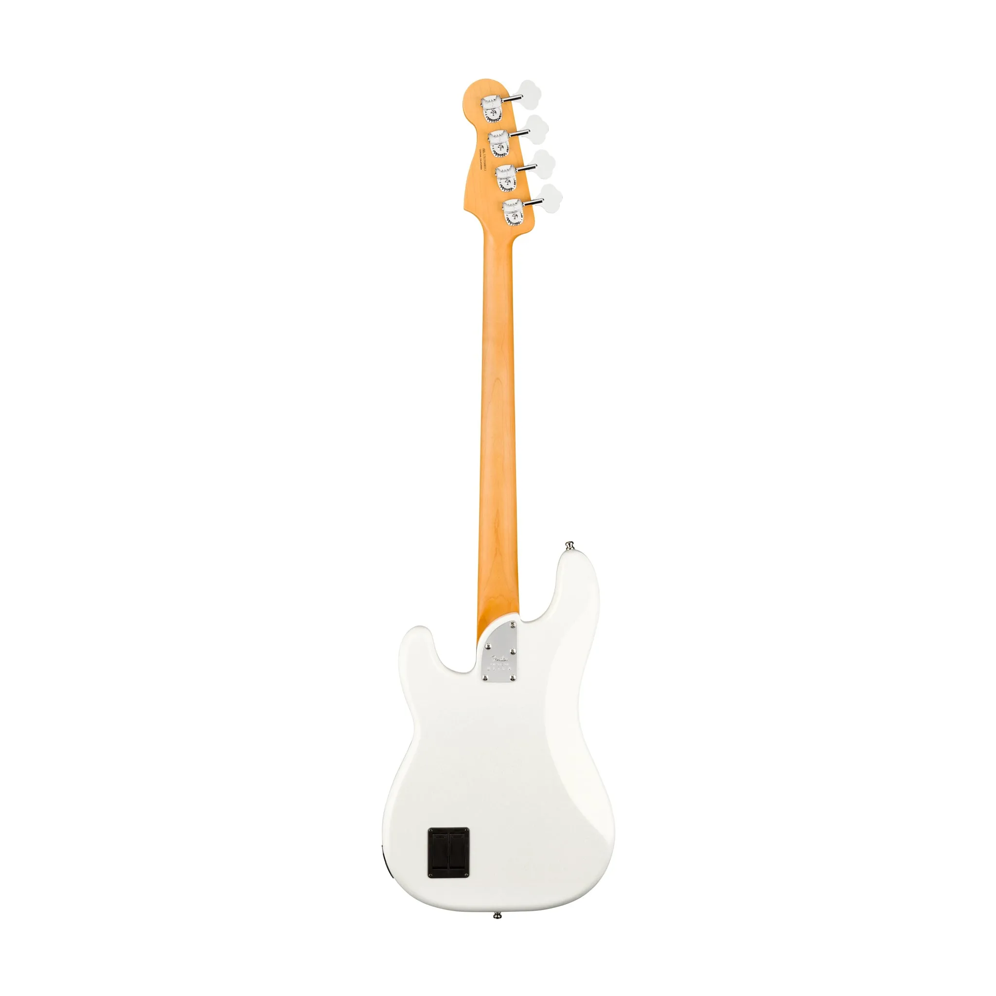 Fender American Ultra Precision Bass Guitar, Maple FB, Arctic Pearl