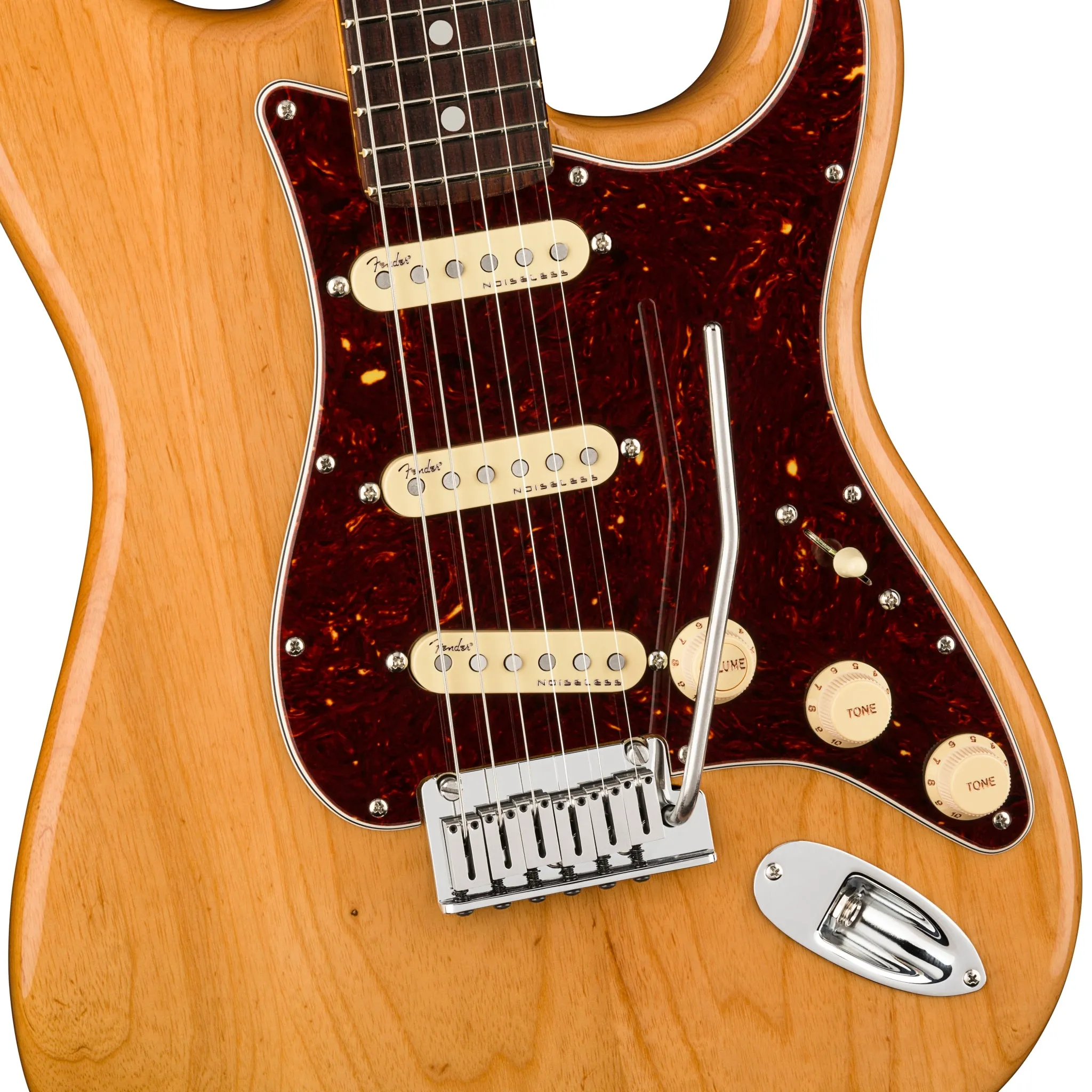 Fender American Ultra Stratocaster Electric Guitar, RW FB, Aged Natural