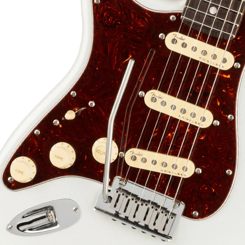 Fender - American Ultra Stratocaster® Left-Hand, Rosewood Fingerboard, Arctic Pearl