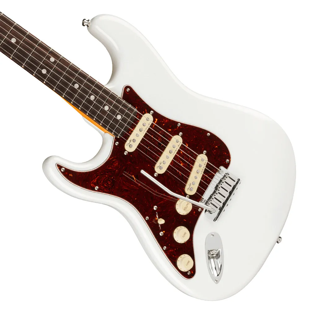 Fender - American Ultra Stratocaster® Left-Hand, Rosewood Fingerboard, Arctic Pearl