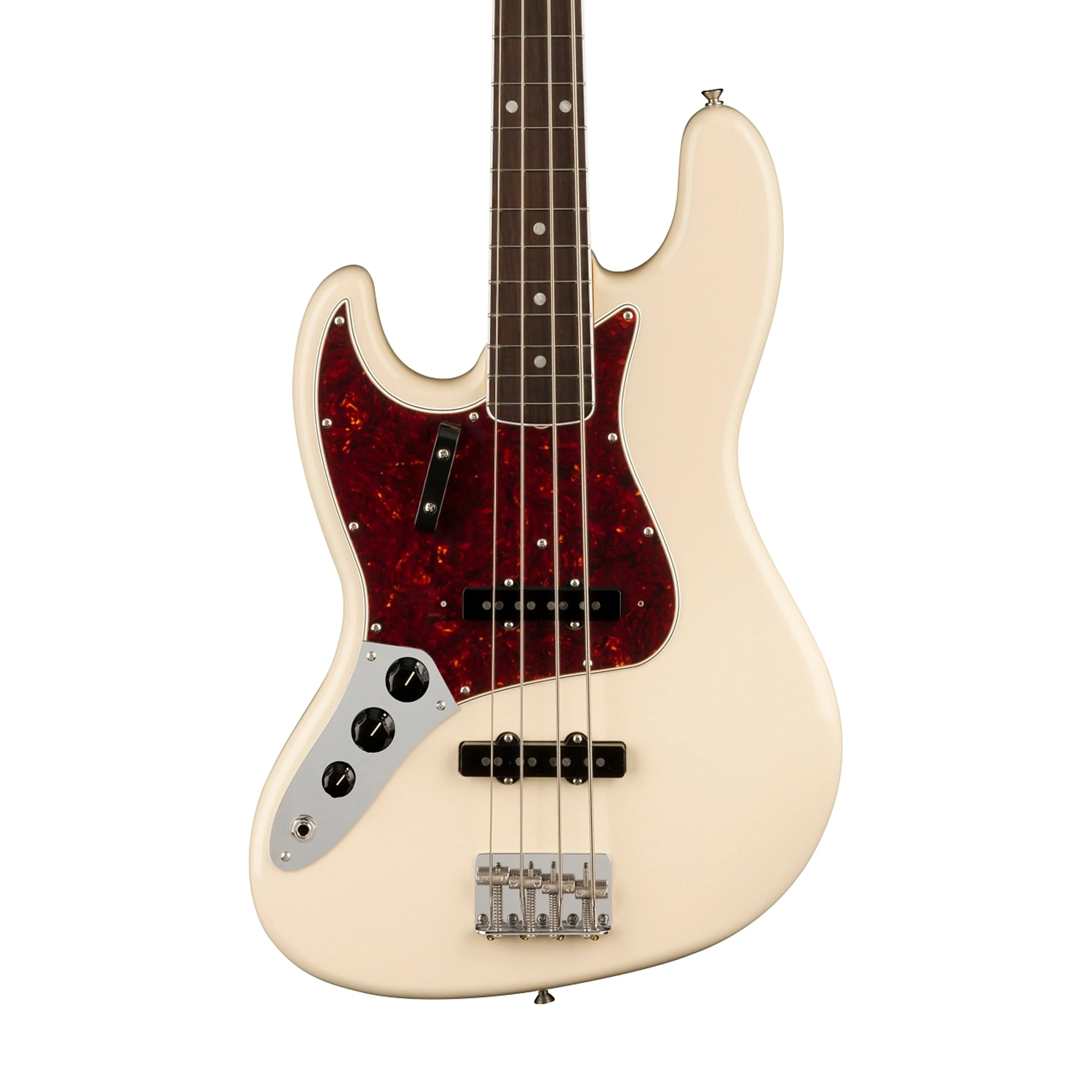 Fender American Vintage II 66 Left-handed Jazz Bass Guitar, RW FB, Olympic White