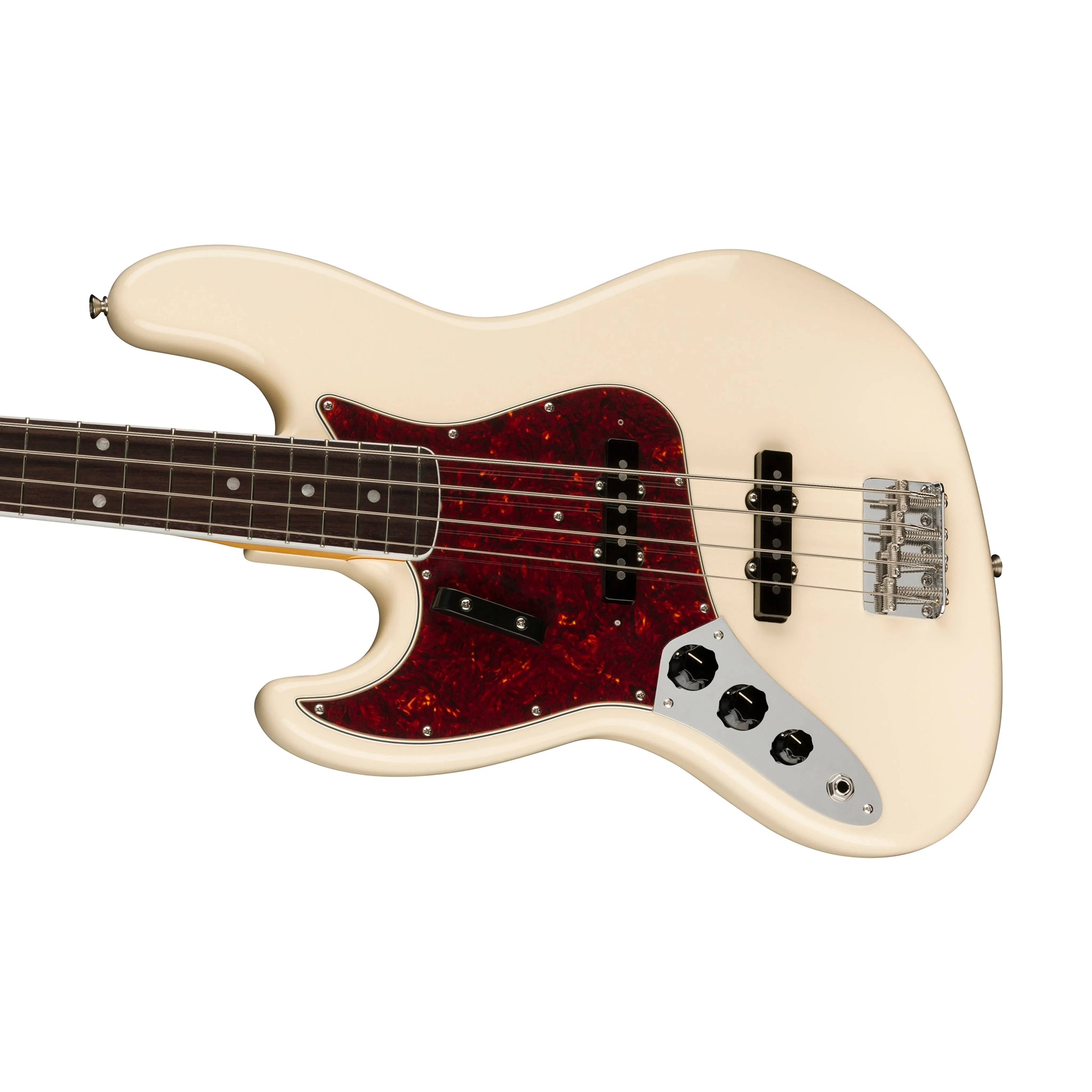 Fender American Vintage II 66 Left-handed Jazz Bass Guitar, RW FB, Olympic White