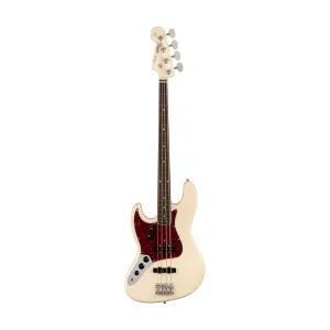 Fender American Vintage II 66 Left-handed Jazz Bass Guitar, RW FB, Olympic White