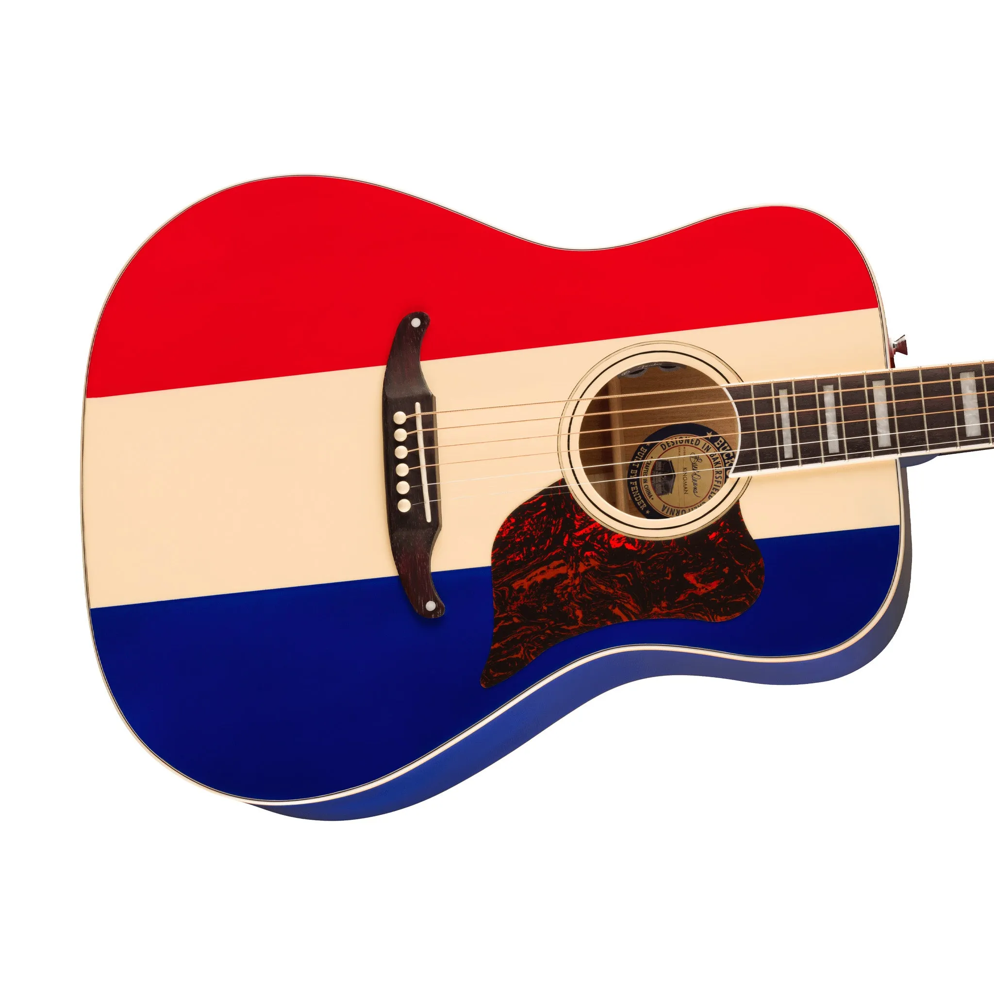 Fender Buck Owens Kingman Acoustic Guitar w/Case, Red White and Blue