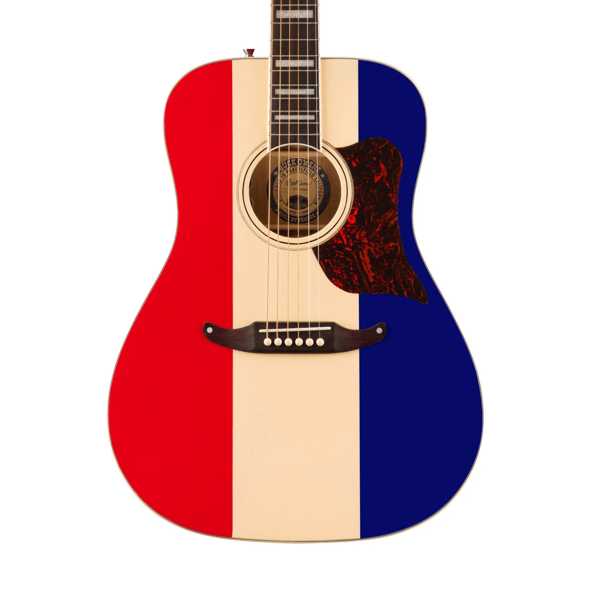 Fender Buck Owens Kingman Acoustic Guitar w/Case, Red White and Blue