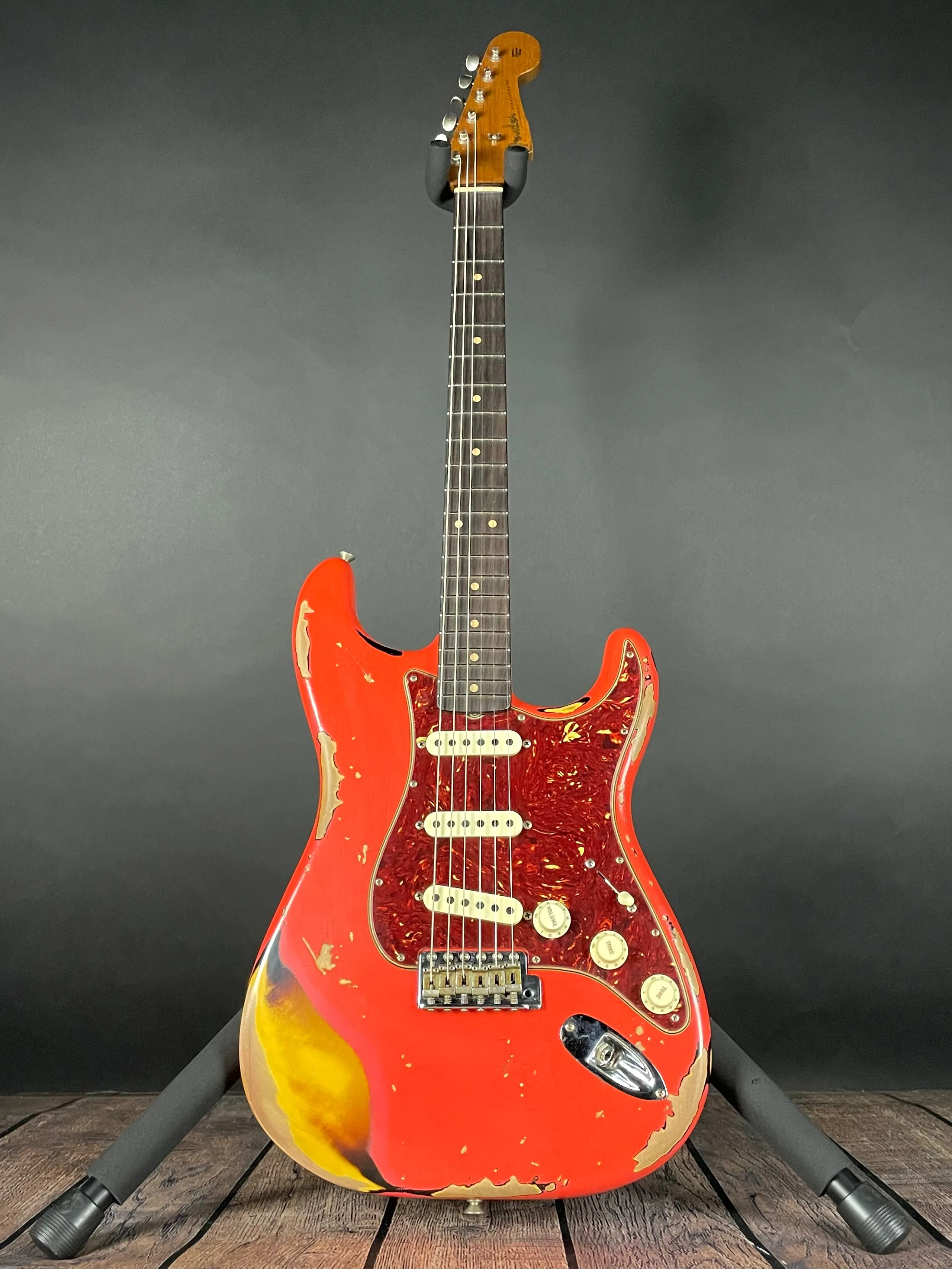Fender Custom Shop LTD 1961 Stratocaster, Heavy Relic- Aged Fiesta Red/3TSB (7lbs 14oz)