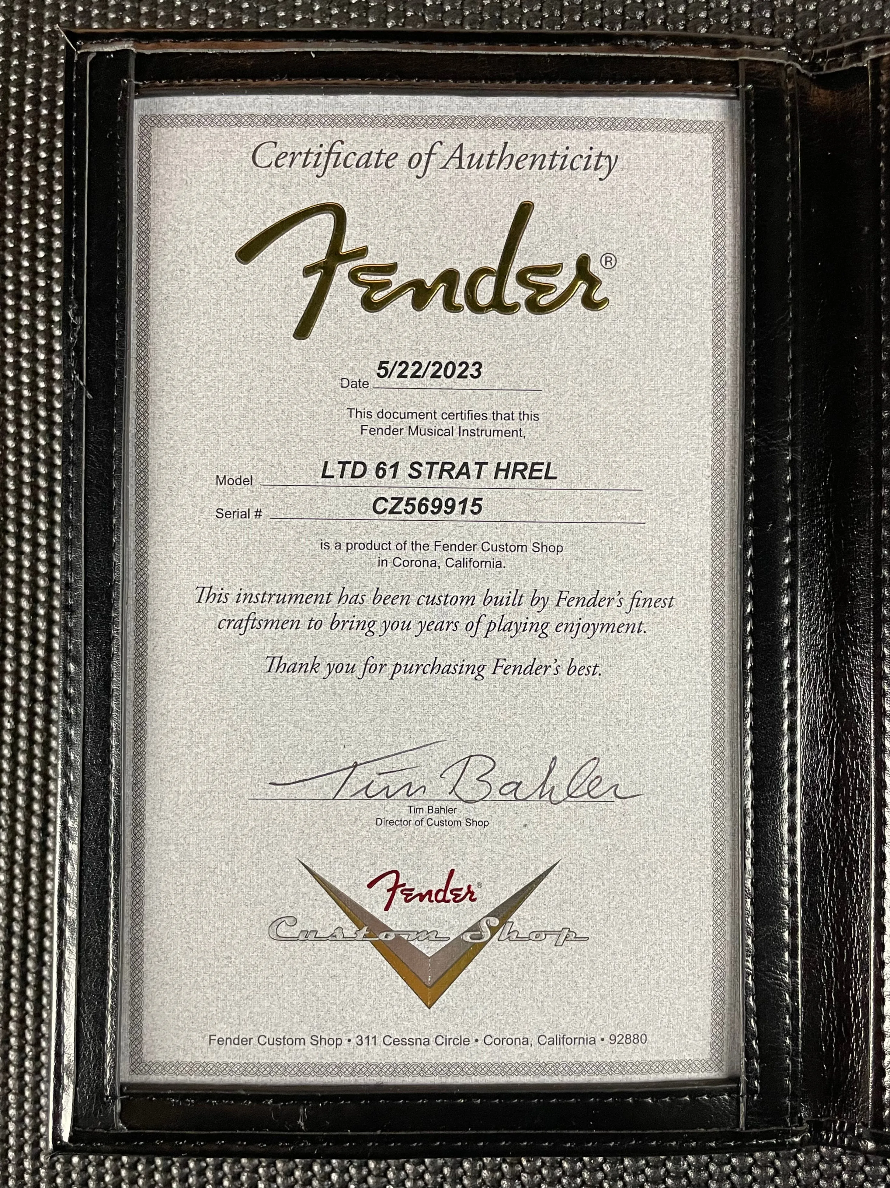 Fender Custom Shop LTD 1961 Stratocaster, Heavy Relic- Aged Fiesta Red/3TSB (7lbs 14oz)