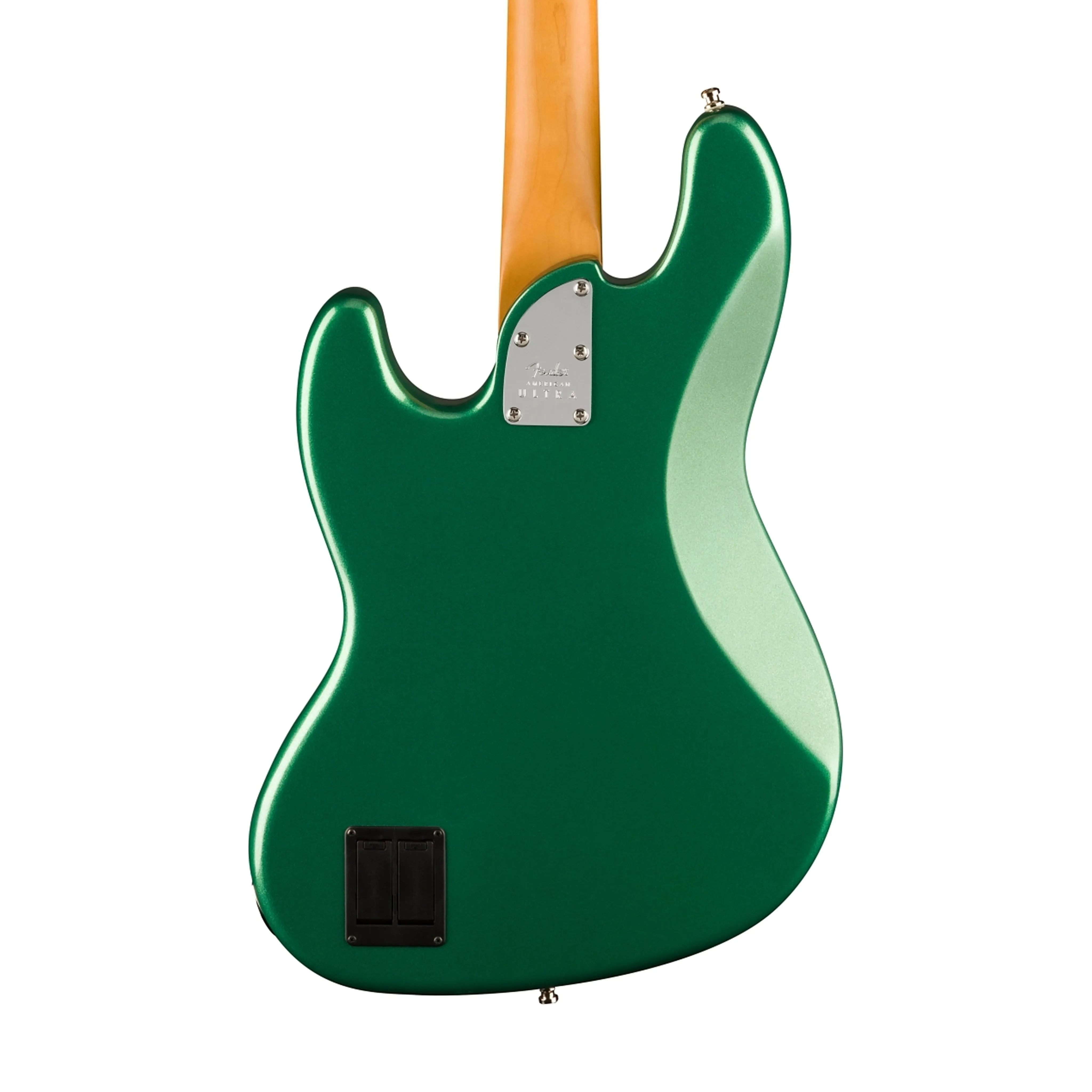 Fender FSR American Ultra Jazz Bass Guitar, Ebony FB, Mystic Pine Green