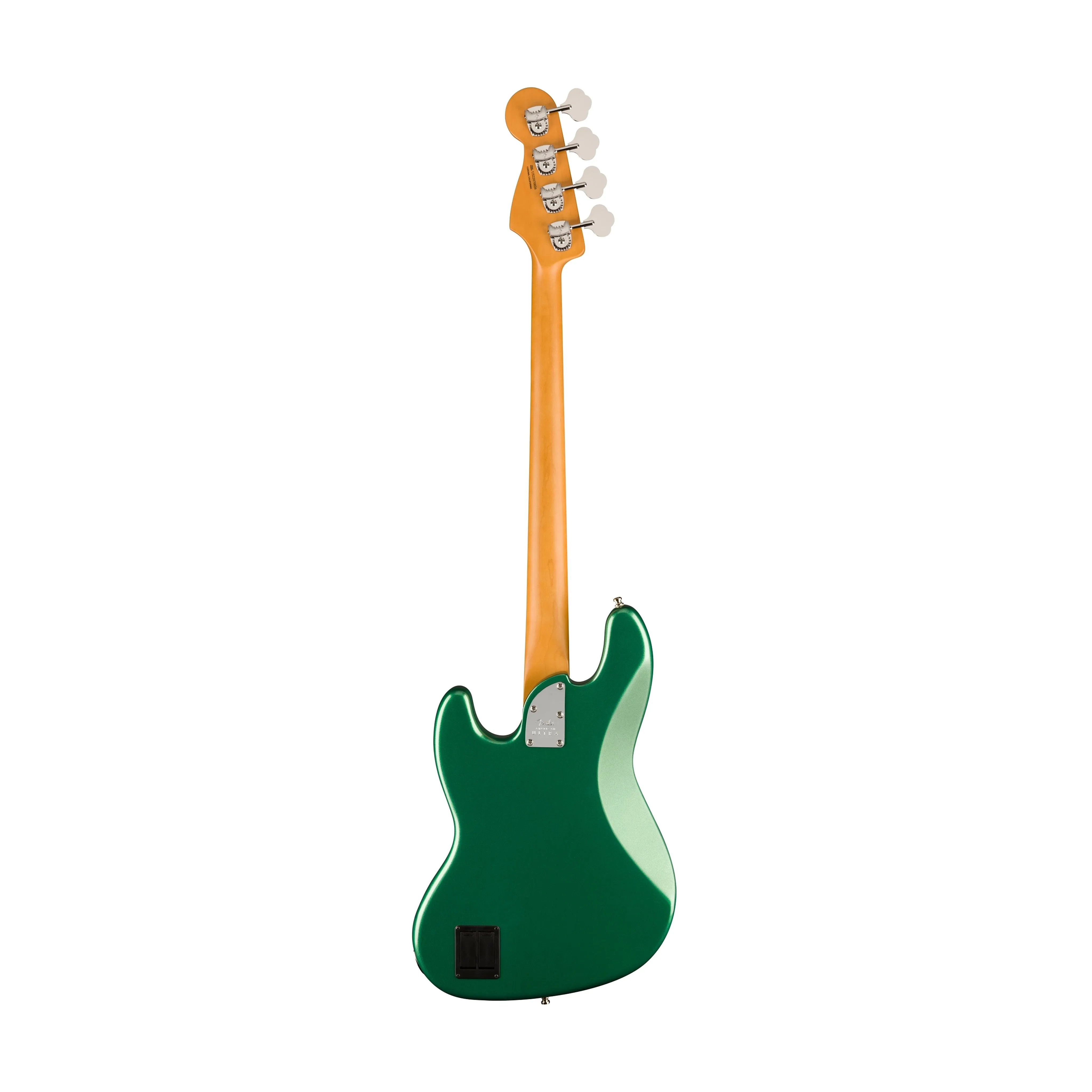 Fender FSR American Ultra Jazz Bass Guitar, Ebony FB, Mystic Pine Green