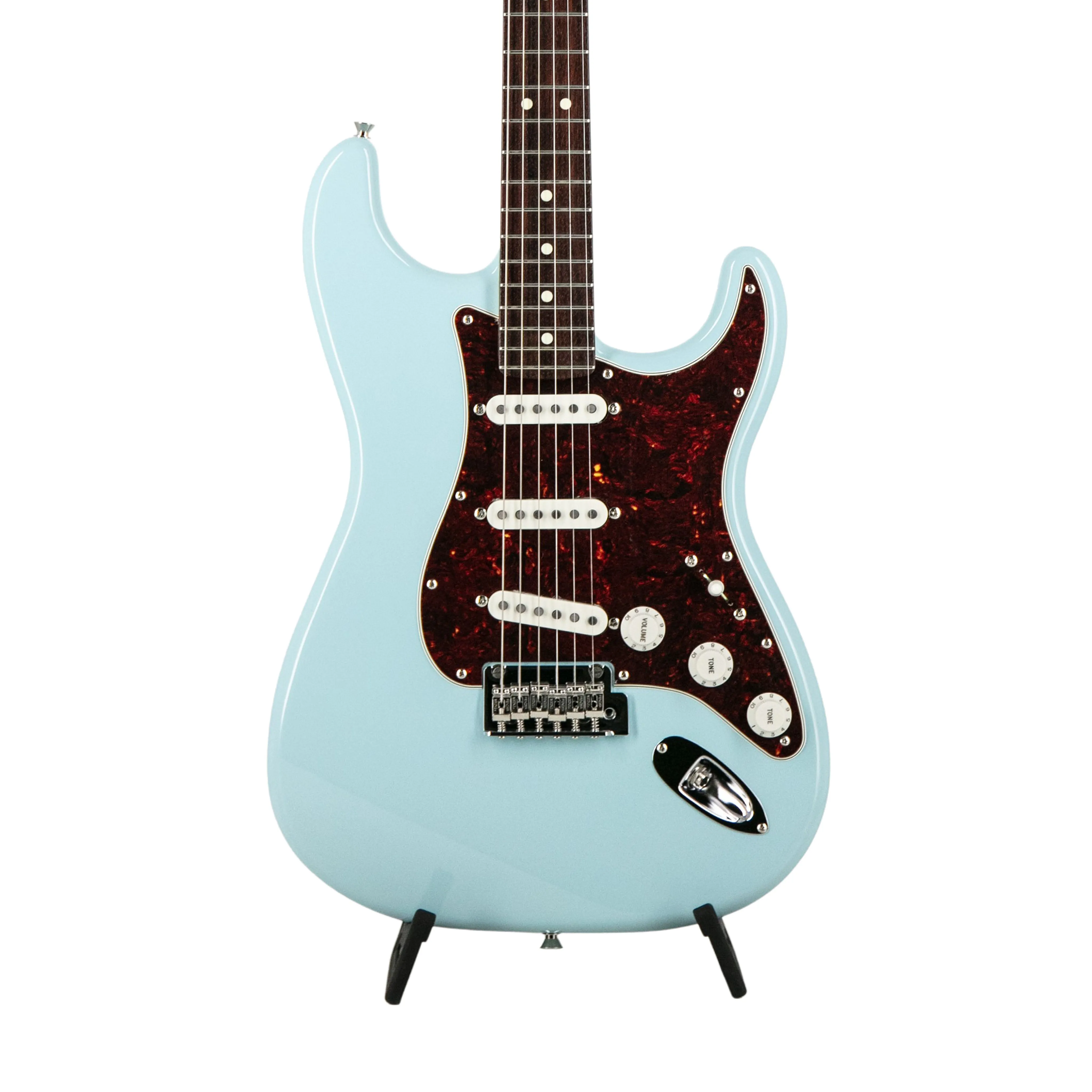 Fender FSR Collection Hybrid II Stratocaster Electric Guitar, RW FB, Daphne Blue