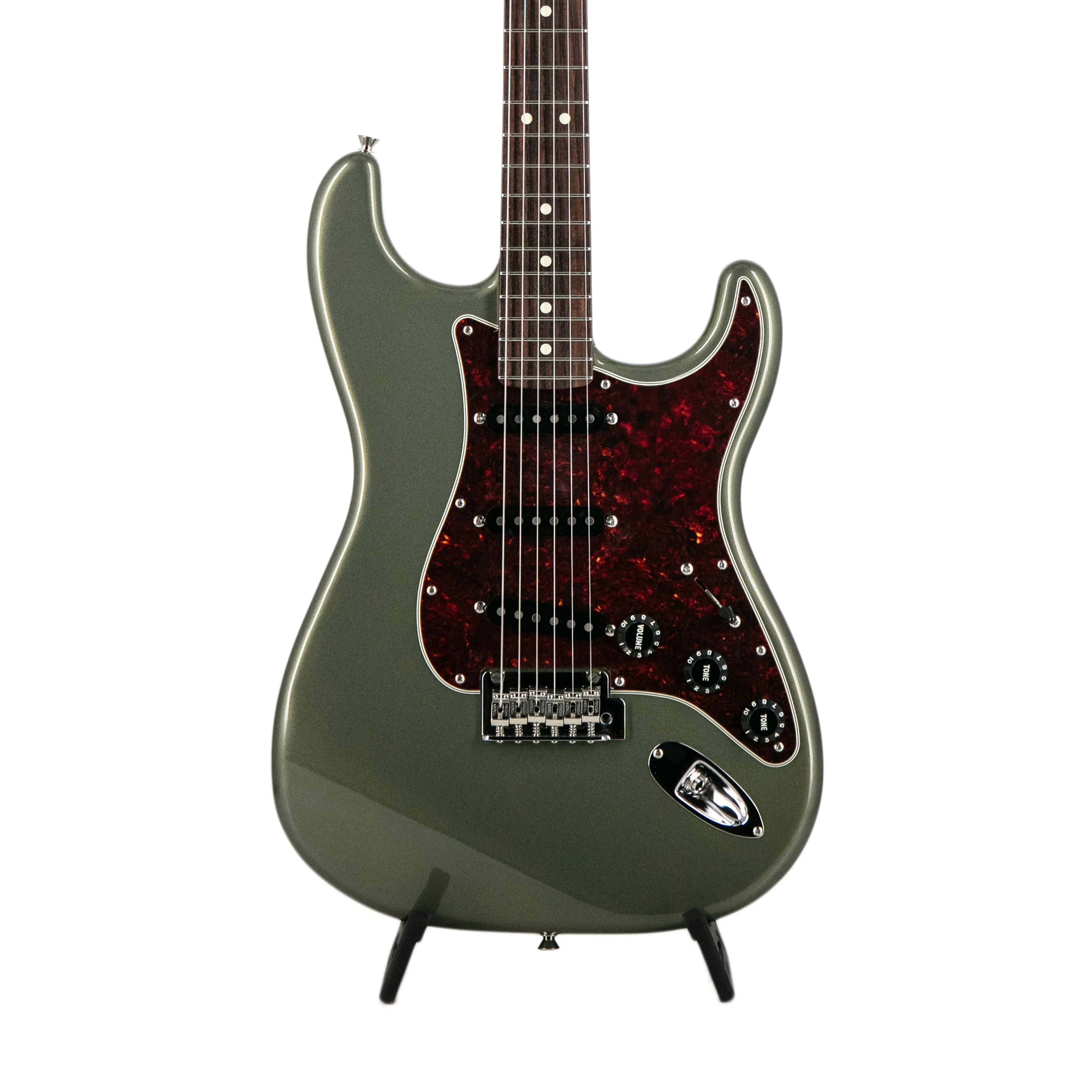 Fender FSR Collection Hybrid II Stratocaster Electric Guitar, RW FB, Jasper Olive Metallic