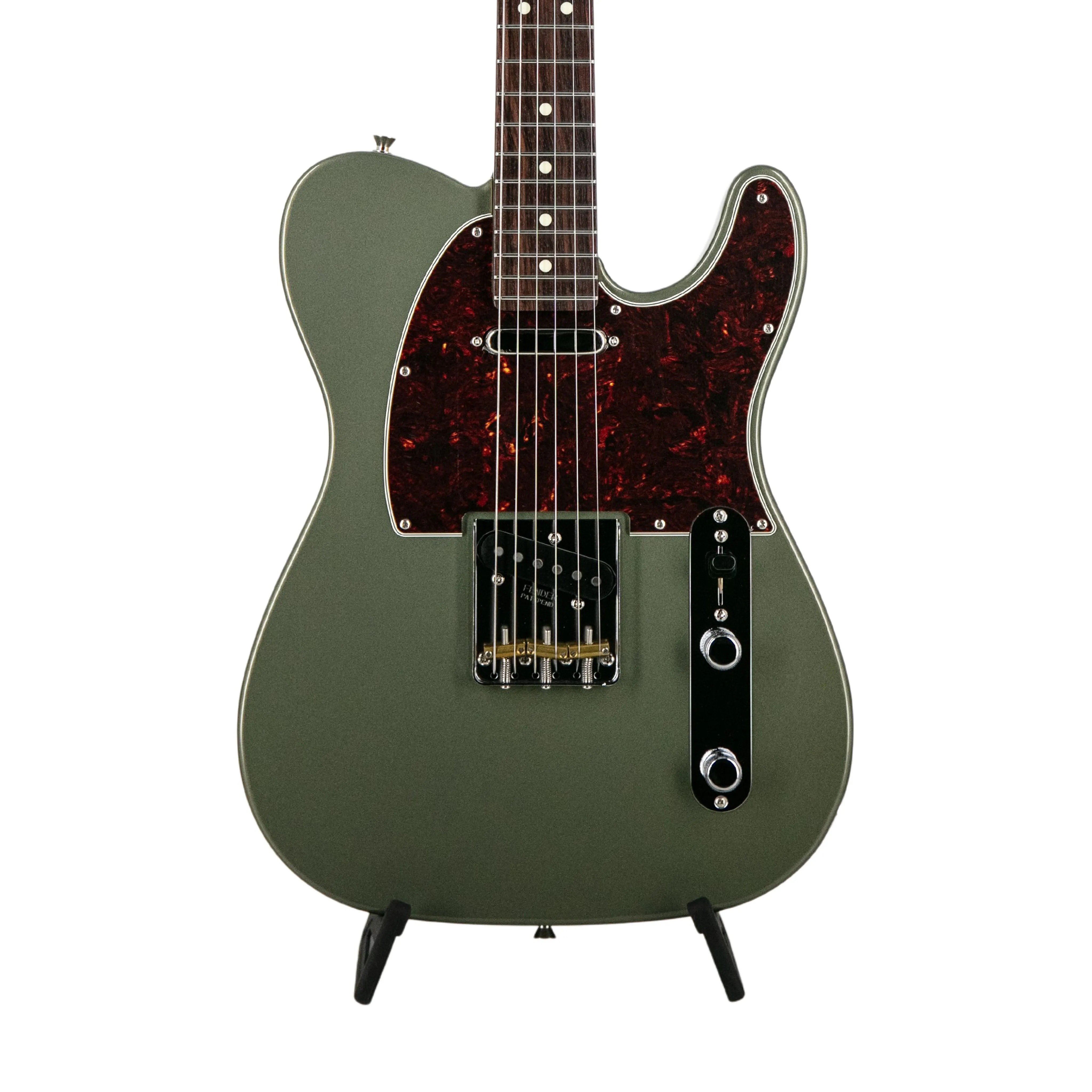 Fender FSR Collection Hybrid II Telecaster Electric Guitar, RW FB, Jasper Olive Metallic