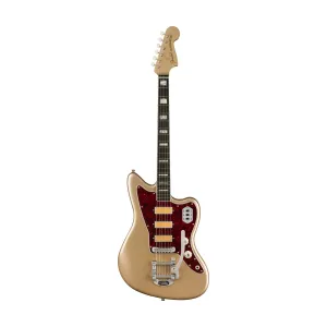 Fender Gold Foil Jazzmaster Electric Guitar, Ebony FB, Shoreline Gold
