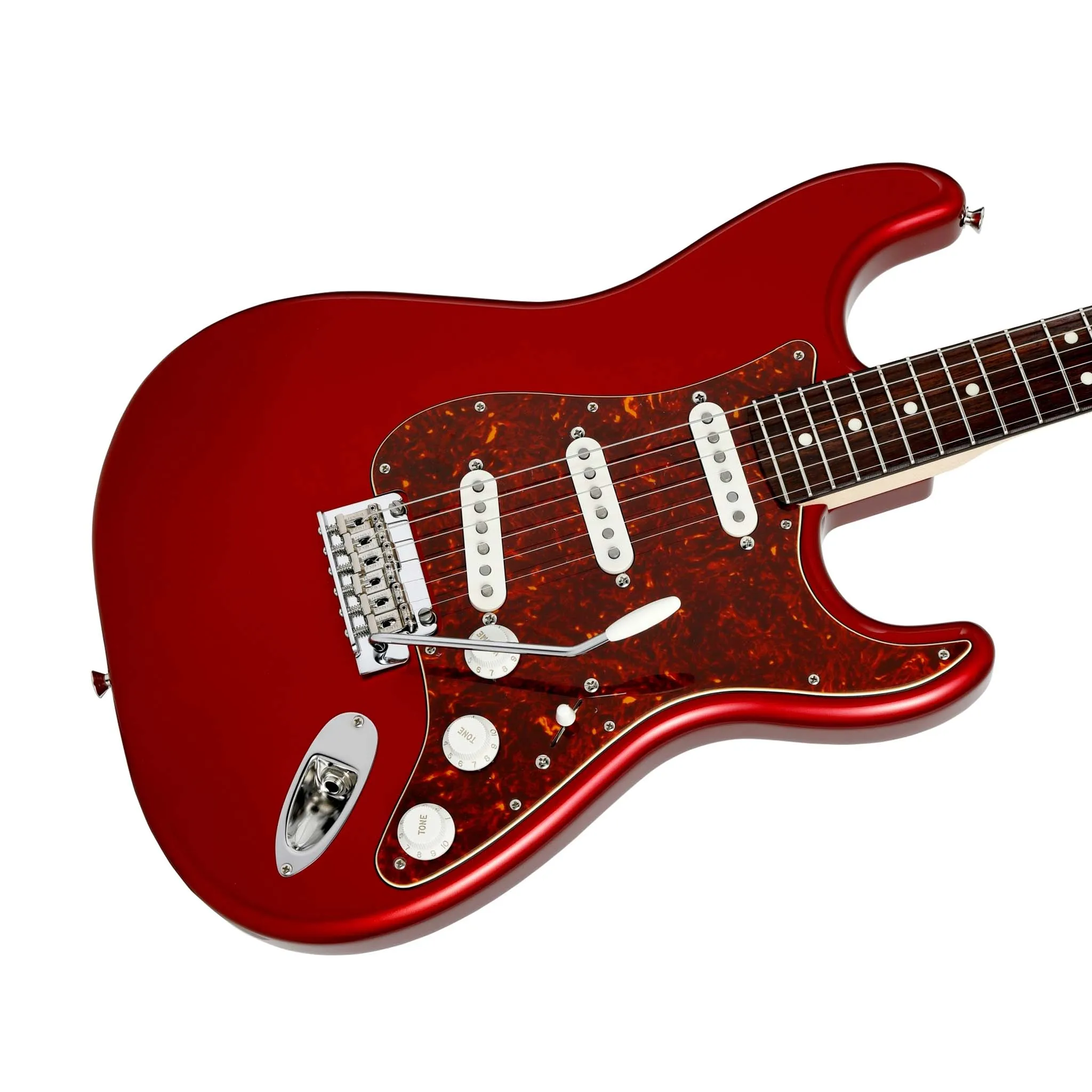 Fender Japan Hybrid II Stratocaster Electric Guitar, RW FB, Candy Apple Red