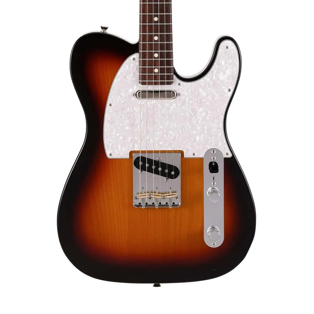 Fender Japan Hybrid II Telecaster Electric Guitar, RW FB, Metallic 3-Tone Sunburst