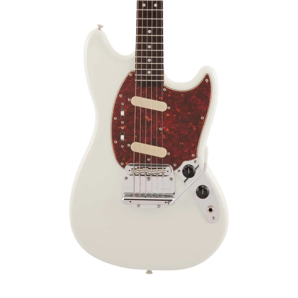 Fender Japan Traditional 60s Mustang Electric Guitar, RW FB, Olympic White