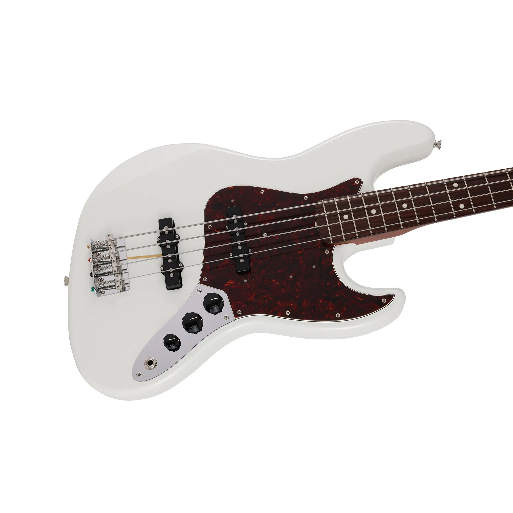 Fender Japan Traditional II 60s Jazz Bass Guitar, Roasted Maple Neck / RW FB, Olympic White