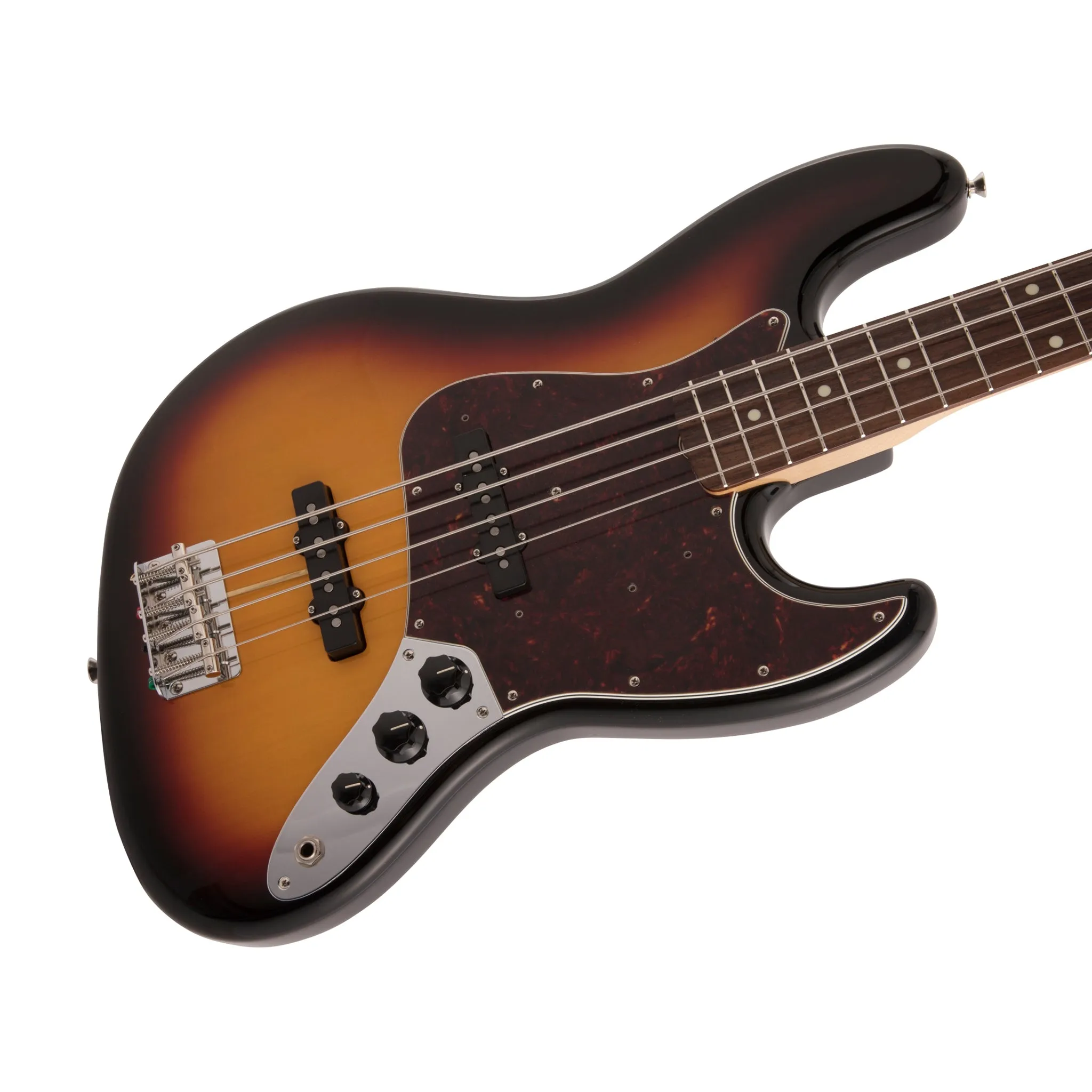Fender Japan Traditional II 60s Jazz Bass Guitar, RW FB, 3-Tone Sunburst