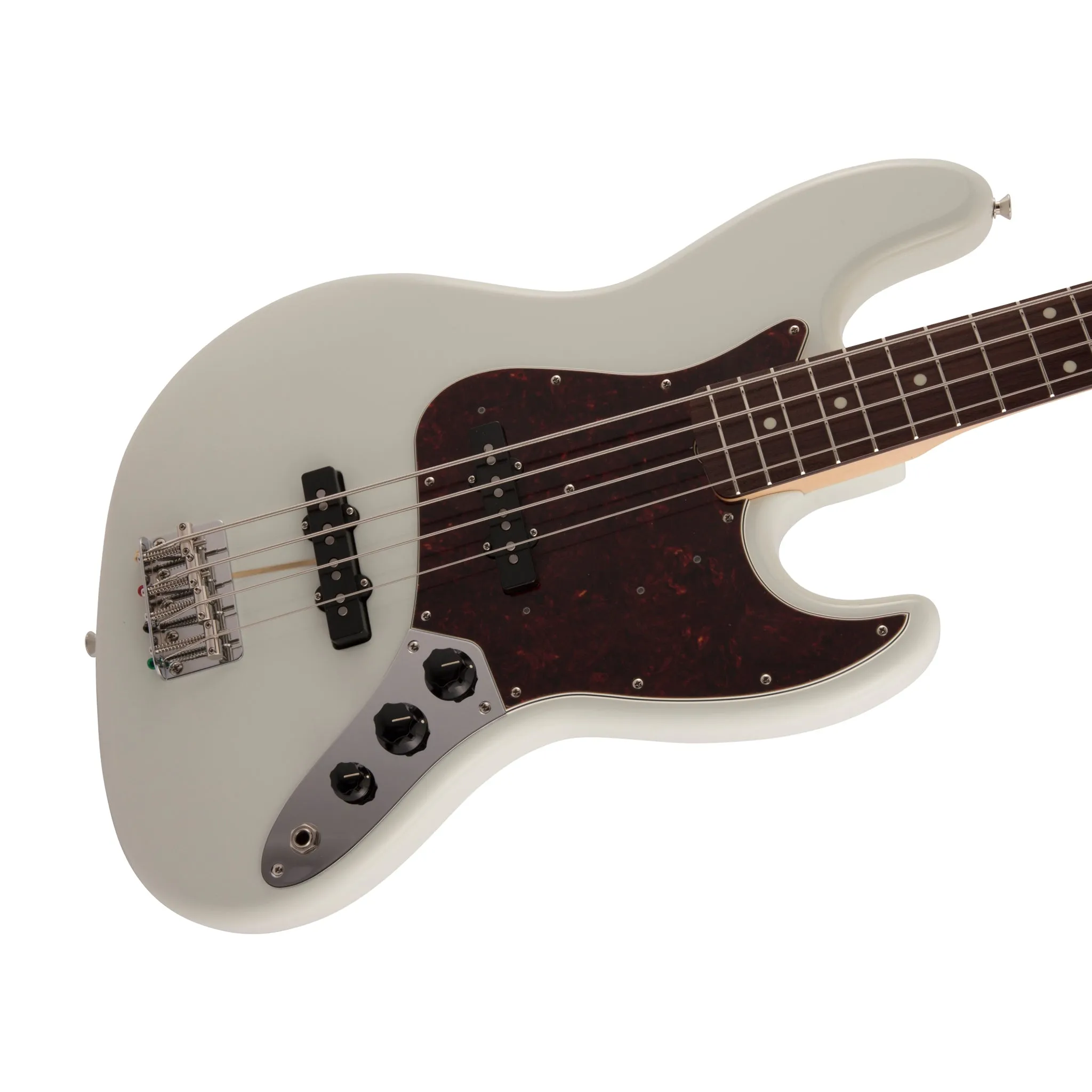 Fender Japan Traditional II 60s Jazz Bass Guitar, RW FB, Olympic White