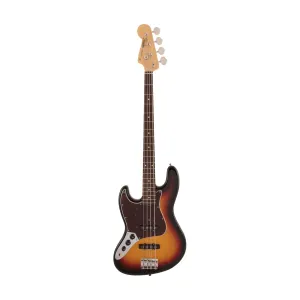 Fender Japan Traditional II 60s Jazz Bass Left-Handed Guitar, RW FB, 3-Tone Sunburst