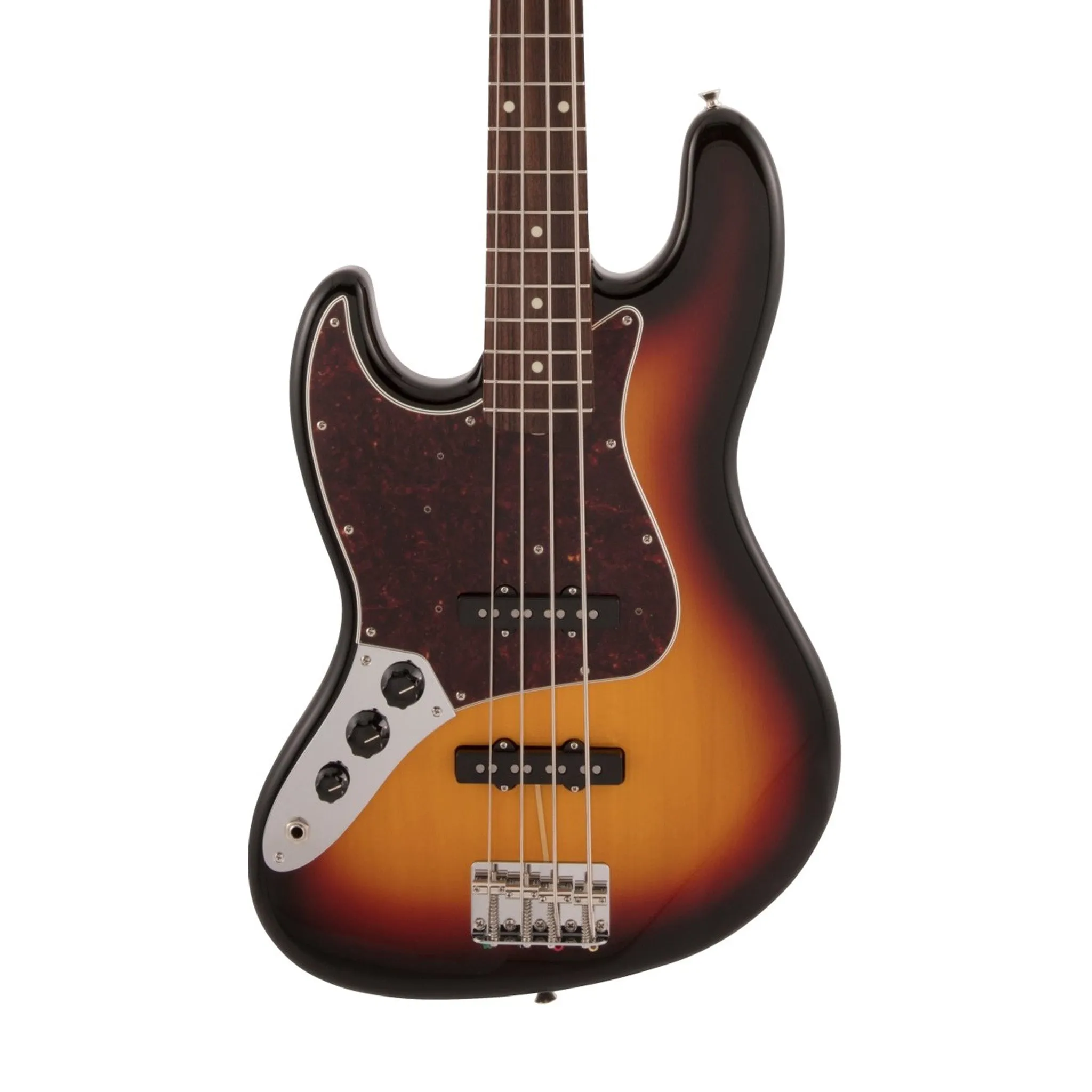 Fender Japan Traditional II 60s Jazz Bass Left-Handed Guitar, RW FB, 3-Tone Sunburst