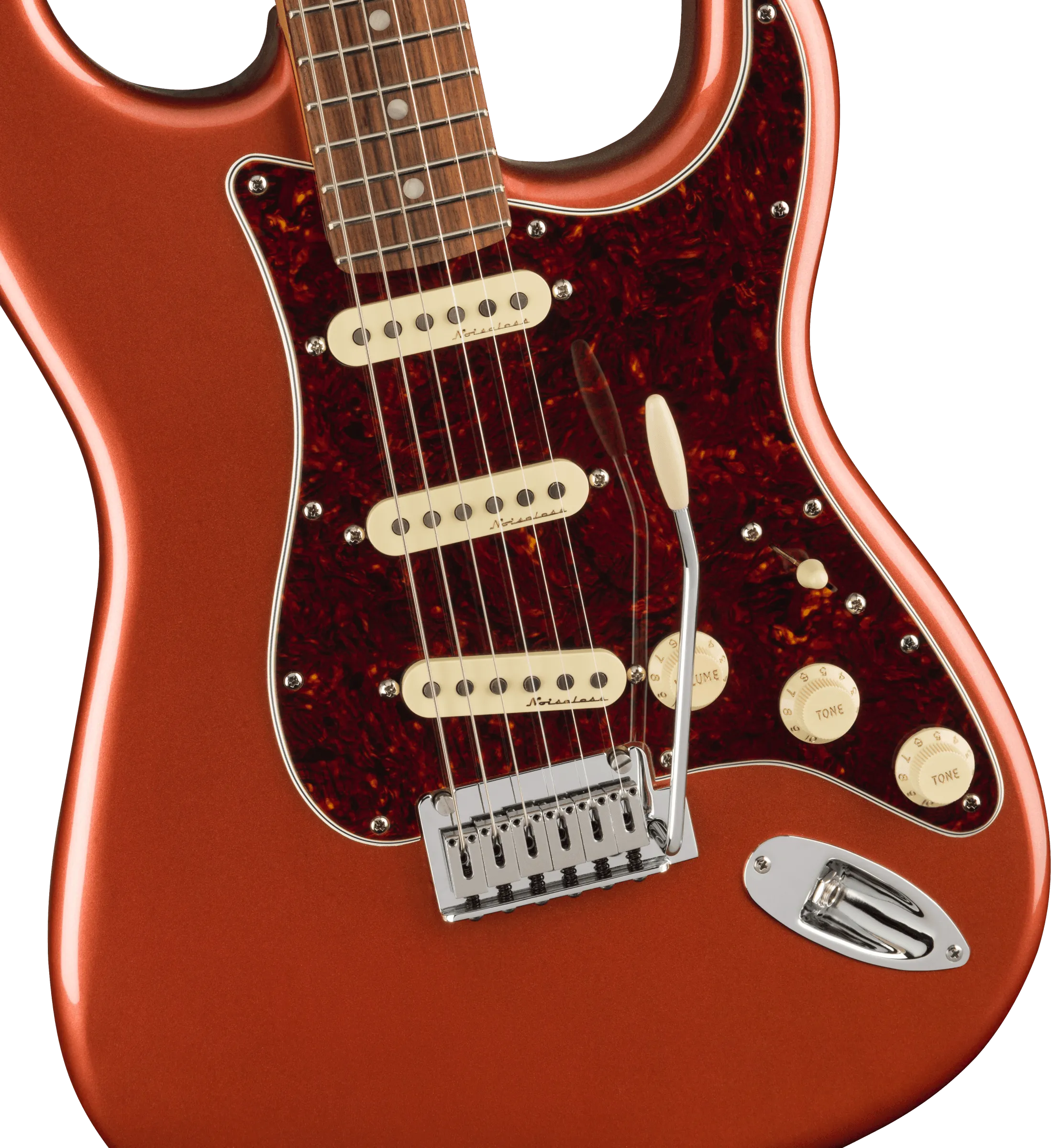 FENDER Player Plus Stratocaster® Pau Ferro Fingerboard Aged Candy Apple Red