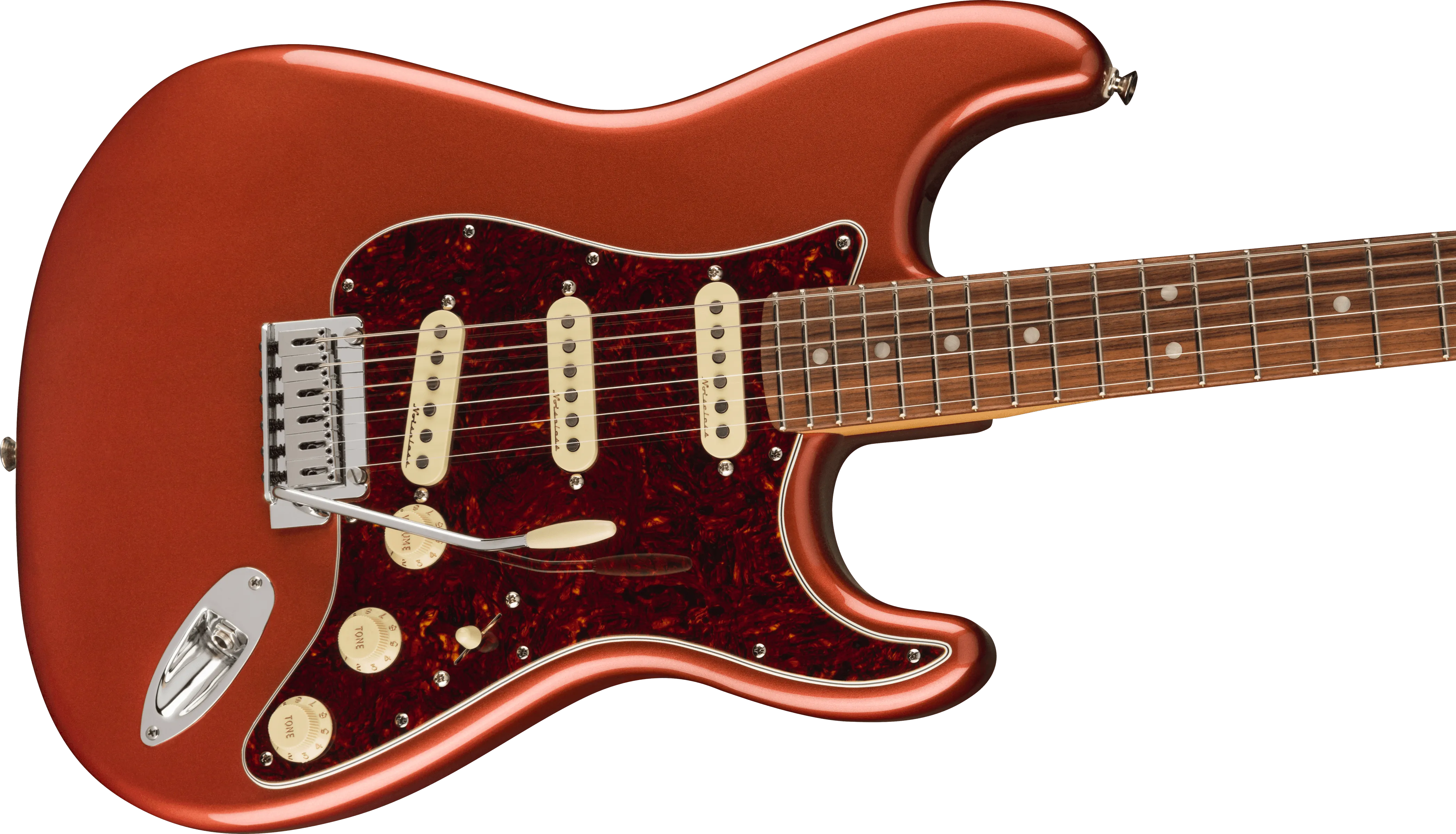 FENDER Player Plus Stratocaster® Pau Ferro Fingerboard Aged Candy Apple Red