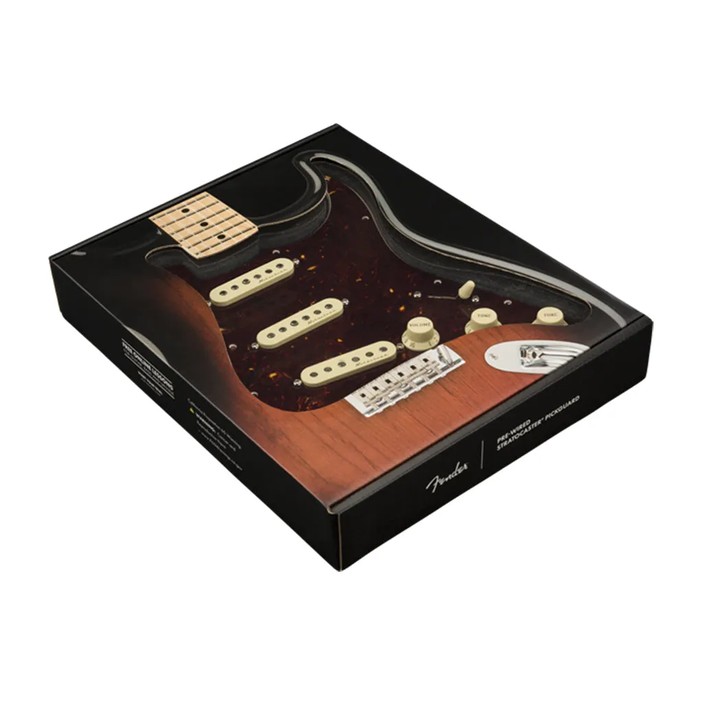 Fender - Pre-Wired Strat Pickguard, Vintage Noiseless SSS, Tortoise Shell 11 Hole PG