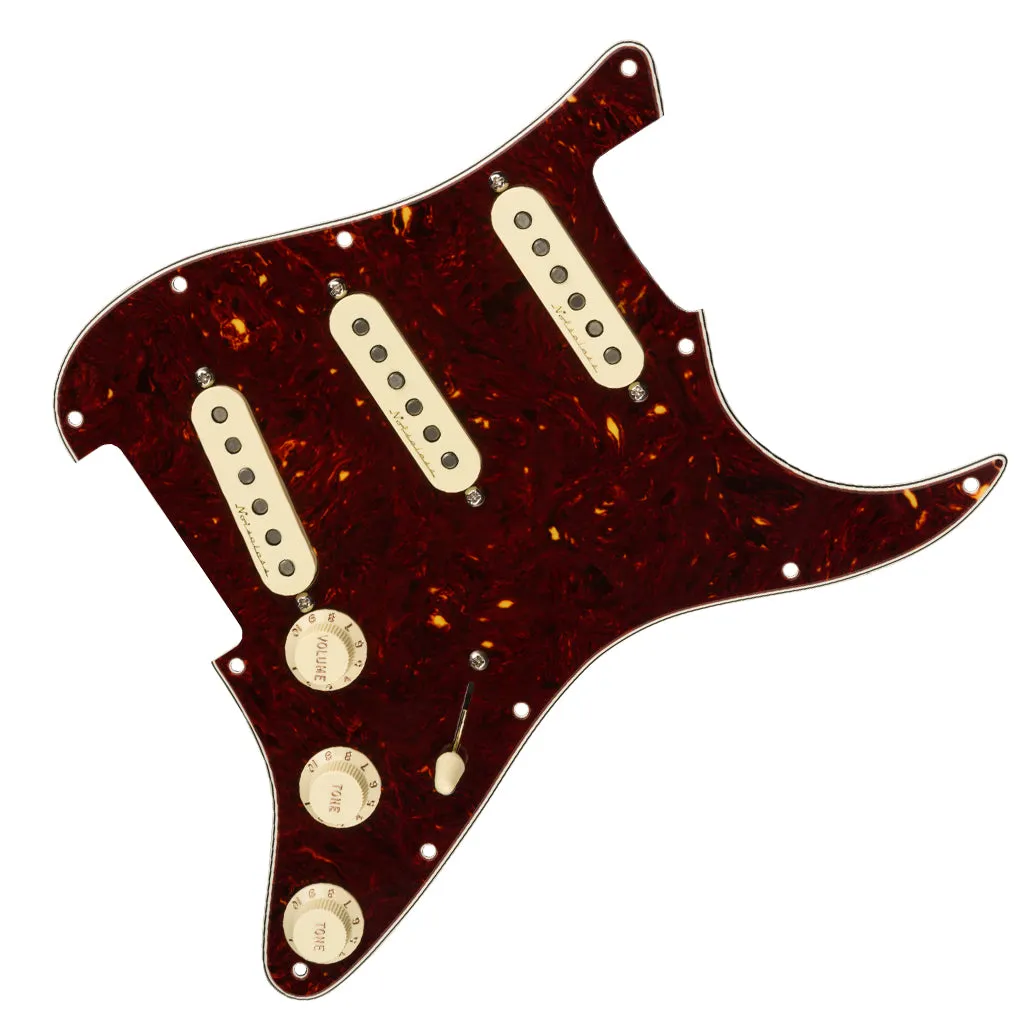 Fender - Pre-Wired Strat Pickguard, Vintage Noiseless SSS, Tortoise Shell 11 Hole PG